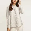 Best Anne Klein Florentine Dot Print Poet Blouse Anne White/Anne Black