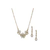 Hot Anne Klein Flower Necklace And Earring Set