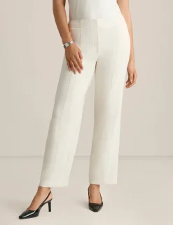 Store Anne Klein Fly Front High Rise Welt Pocket Pants Anne White