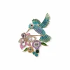 Outlet Anne Klein Hummingbird And Flower Brooch