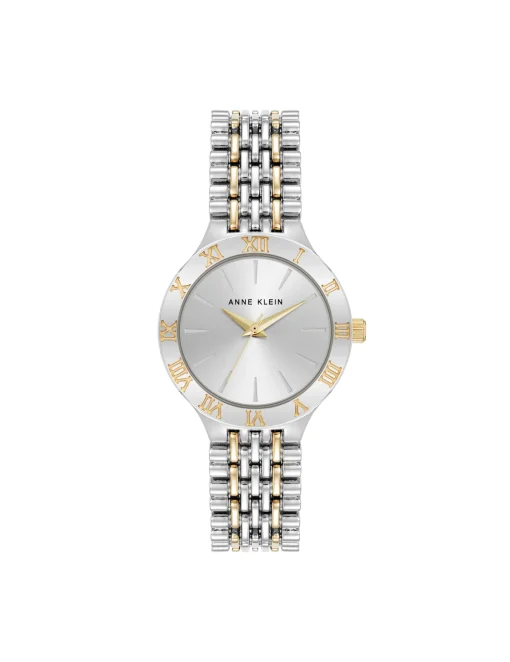 Store Anne Klein Iconic Round Roman Numeral Bezel Watch