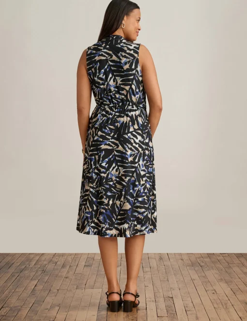 Store Anne Klein Jenna Drawstring Dress Blu Jay/Anne Blk Mlt