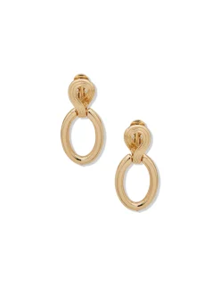Shop Anne Klein Knot With Drop Clip Earrings
