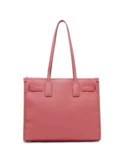 New Anne Klein Large Structured Tote With Luggage Tag Ocean Coral