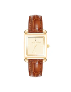 Store Anne Klein Legacy Calfskin Leather Strap Watch