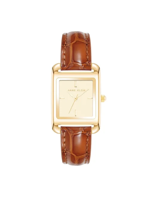 Store Anne Klein Legacy Calfskin Leather Strap Watch