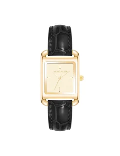 Store Anne Klein Legacy Calfskin Leather Strap Watch