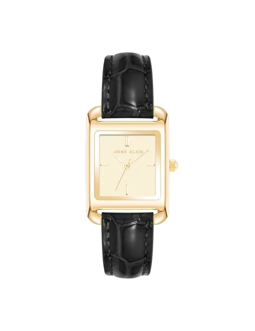 Store Anne Klein Legacy Calfskin Leather Strap Watch
