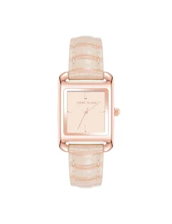 Store Anne Klein Legacy Calfskin Leather Strap Watch