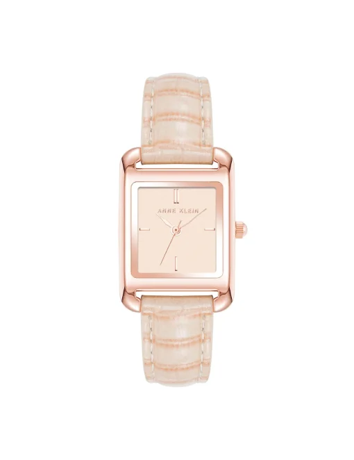 Store Anne Klein Legacy Calfskin Leather Strap Watch