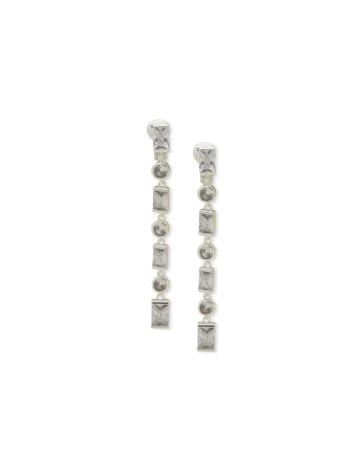 Fashion Anne Klein Linear CZ Clip On Earrings