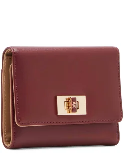 Clearance Anne Klein Medium Flap Wallet With Enamel Turn Lock