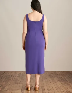 Online Anne Klein Midi Dress With Ring Hardware Passion Purple