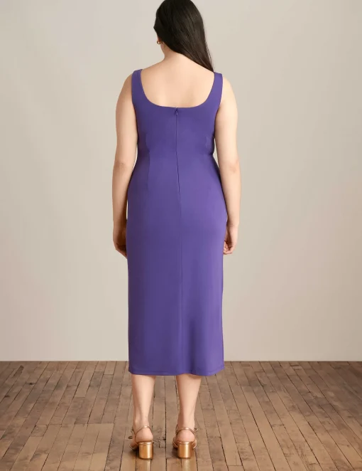 Online Anne Klein Midi Dress With Ring Hardware Passion Purple