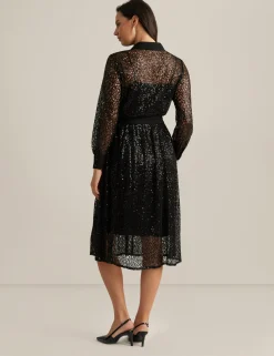 Online Anne Klein Mixed Media A-Line Shirt Dress