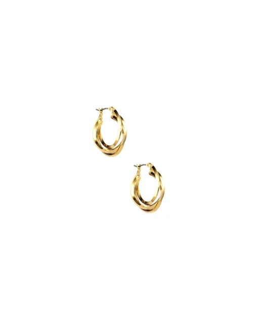 Store Anne Klein 32MM 3 Ring Hoop Earrings