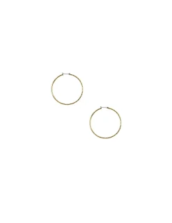 Shop Anne Klein 50MM Large Texture Hoop Earrings