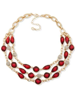 Flash Sale Anne Klein Multi Row Station Necklace