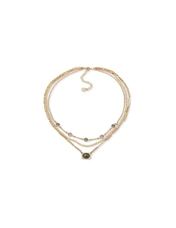 New Anne Klein Muti Row Necklace