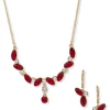 Store Anne Klein Navette Stone Necklace/Earring Set