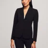 Fashion Anne Klein Notch Collar 2 Button Jacket Anne Black