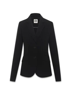 Fashion Anne Klein Notch Collar 2 Button Jacket Anne Black