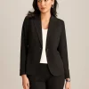 Hot Anne Klein Notch Collar Jacket With Princess Seam Anne Black