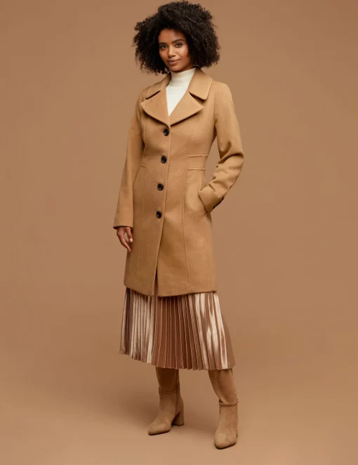 Online Anne Klein Notch Collar Wool Coat