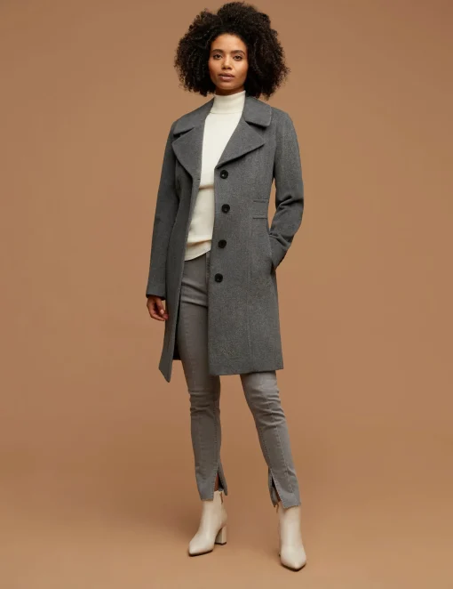Online Anne Klein Notch Collar Wool Coat