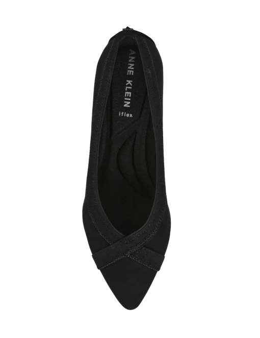 Shop Anne Klein Odiera Comfort Flat Black Stretch