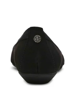 Shop Anne Klein Odiera Comfort Flat Black Stretch