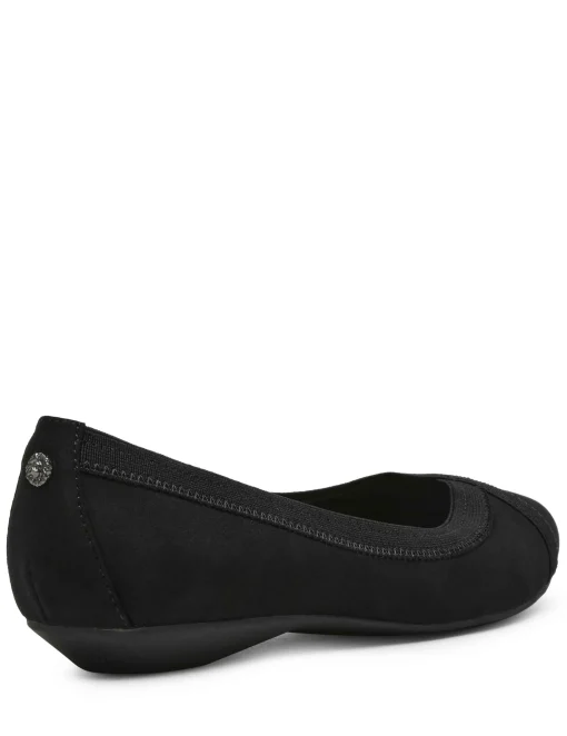 Shop Anne Klein Odiera Comfort Flat Black Stretch