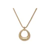 Shop Anne Klein Open Oval Pendant Necklace
