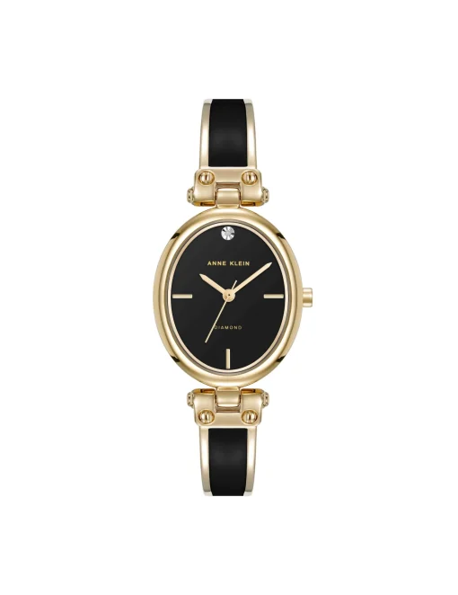Best Sale Anne Klein Oval Diamond Accented Bangle Watch