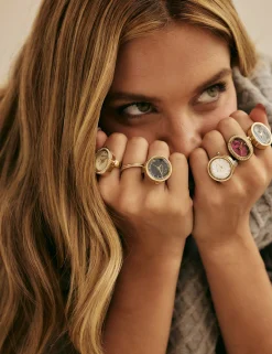 Hot Anne Klein Oval Gemstone Ring Watch