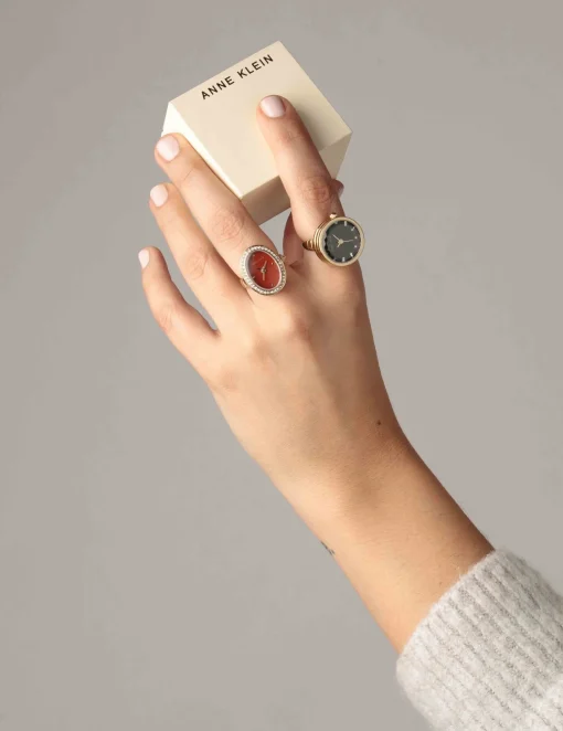 Cheap Anne Klein Oval Gemstone Ring Watch