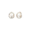 Outlet Anne Klein Pave Halo Twist Button Clip On Earrings