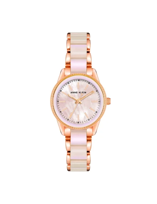 Fashion Anne Klein Pearlescent Acetate Link Bracelet Watch