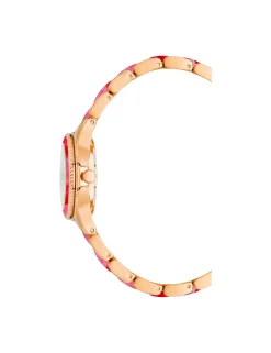 Fashion Anne Klein Pearlescent Acetate Link Bracelet Watch