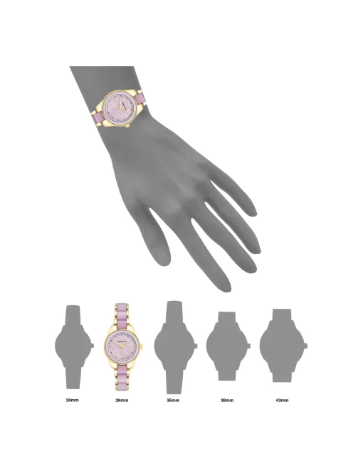New Anne Klein Pearlescent Acetate Link Bracelet Watch