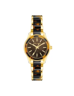 Fashion Anne Klein Pearlescent Acetate Link Bracelet Watch