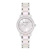 Shop Anne Klein Pearlescent Resin Link Bracelet Watch Iridescent/ Silver-Tone