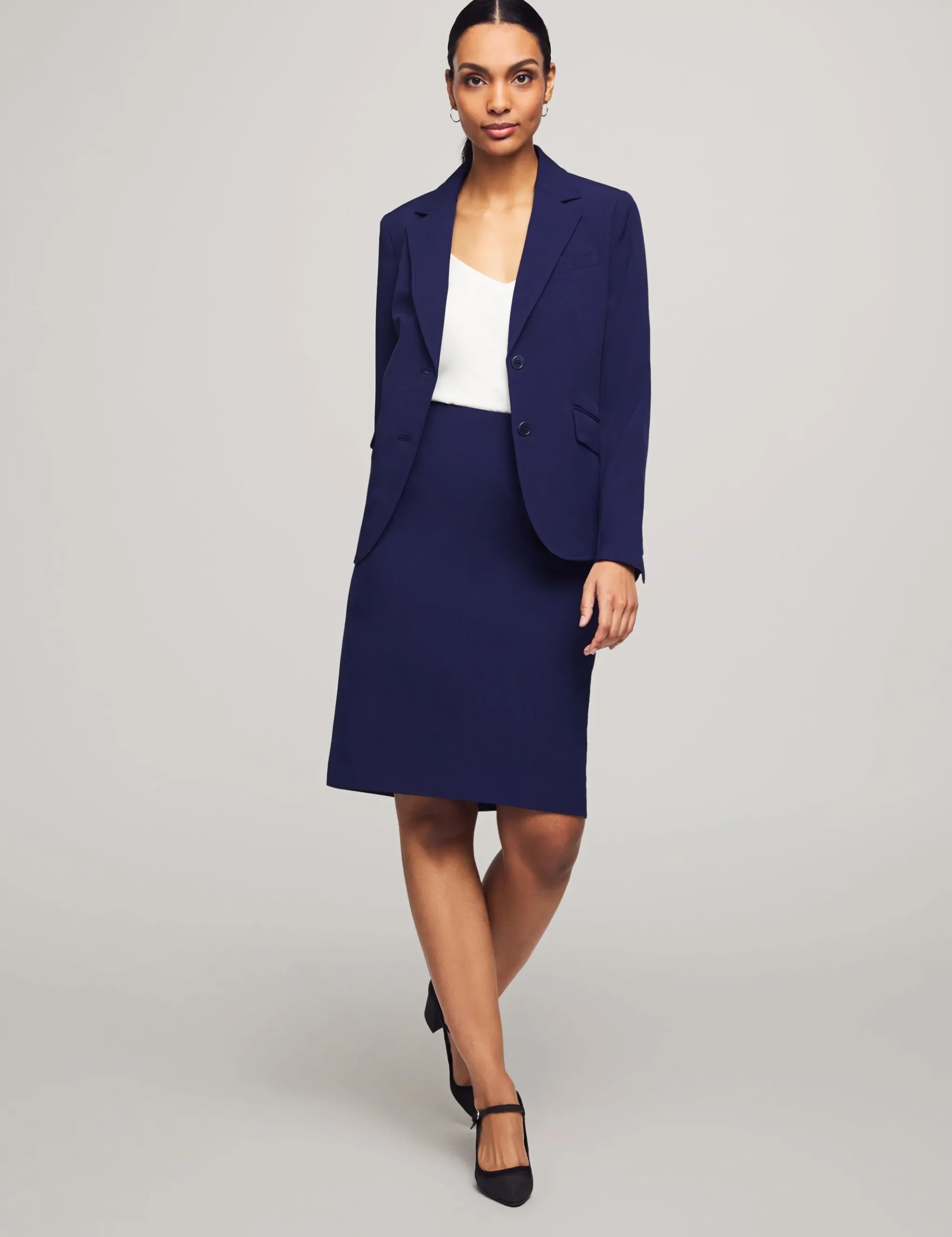Discount Anne Klein Petite Executive Collection 3-Pc. Pants And Skirt Suit Set Navy