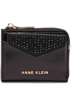 Clearance Anne Klein 2 Piece Envelope Flap Curved Wallet With Rhinestones