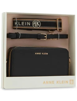 Shop Anne Klein 3 Piece Gift Set With Double Zip Camera Crossbody