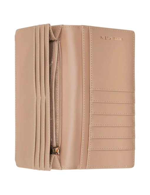 Clearance Anne Klein 2 Piece Gift Set With Sculpted Buckle Wallet And Removeable Card Organizer