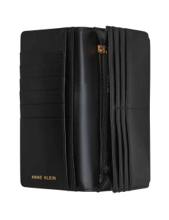 Clearance Anne Klein 2 Piece Gift Set With Sculpted Buckle Wallet And Removeable Card Organizer