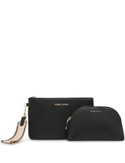 Cheap Anne Klein 3 Piece Pouch Gift Set With Web Detailing Black