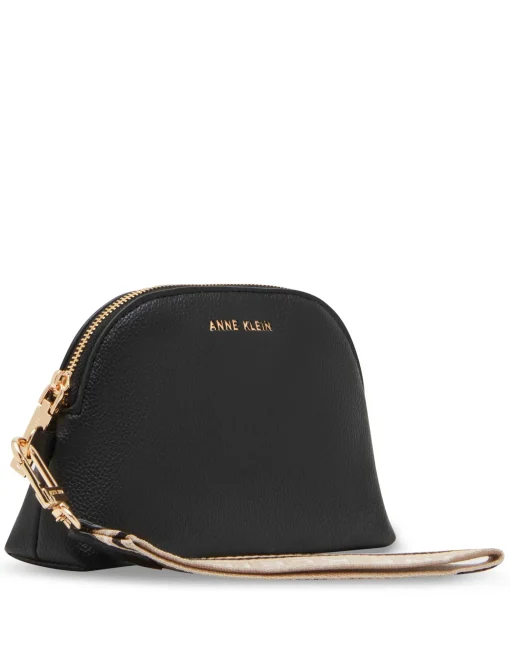 Cheap Anne Klein 3 Piece Pouch Gift Set With Web Detailing Black