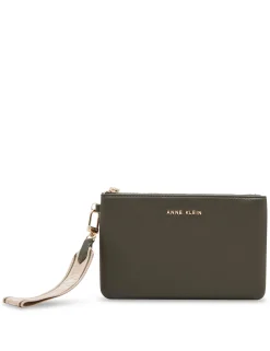 Cheap Anne Klein 3 Piece Pouch Gift Set With Web Detailing Dark olive